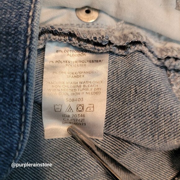 Loft Jeans Sz 0 Crop Flare Mid Rise Fringe Hem Medium Light Wash Stretch Denim - Picture 4 of 11